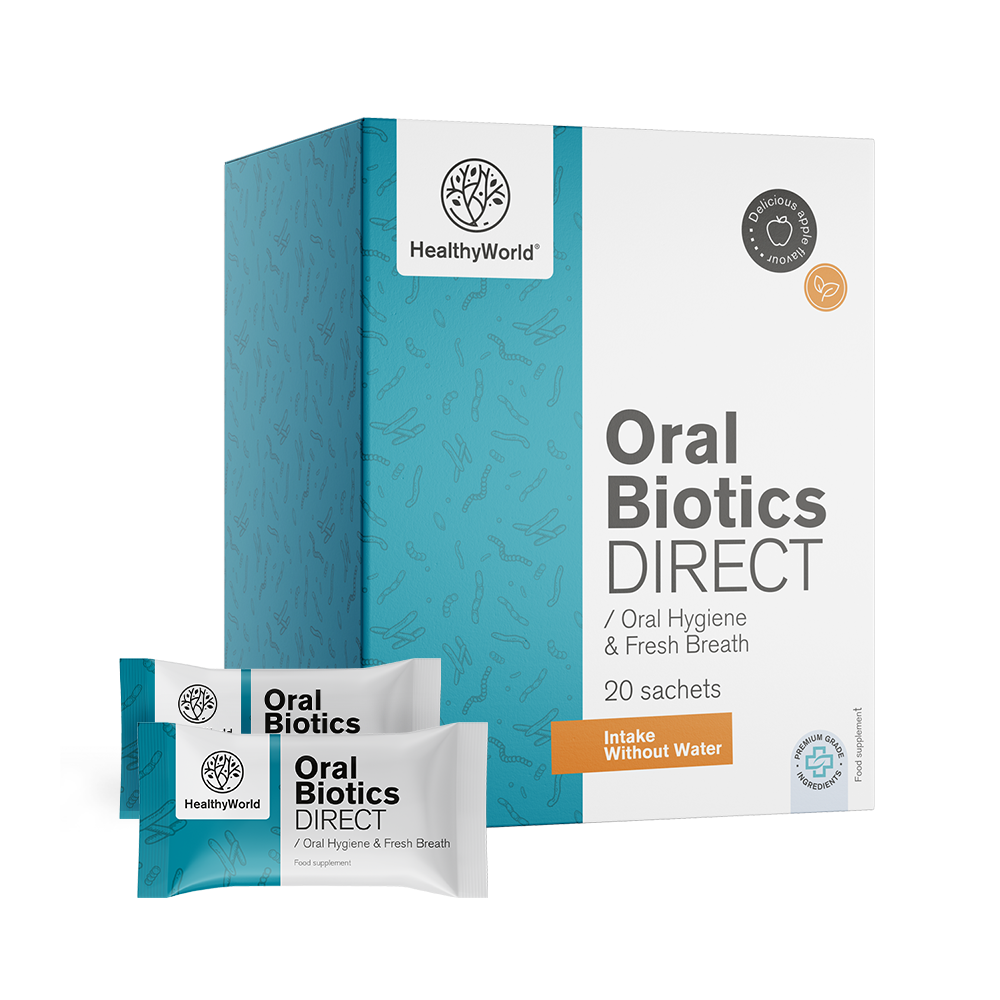 Oral Biotics DIRECT. Този продукт е хранителна добавка.